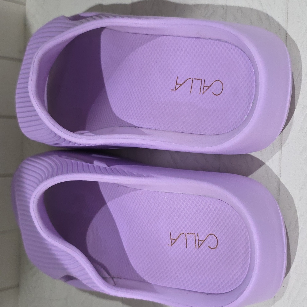 CALIA Lilac Molded Slides Womens Sz8 - Picture 4 of 7